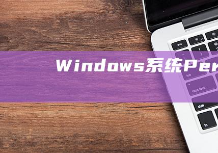 Windows 系统：Performance Monitor(windows 11)