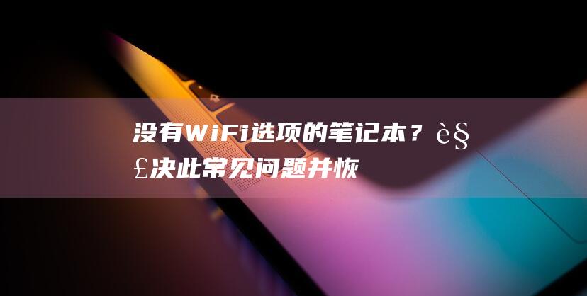 没有 WiFi 选项的笔记本？解决此常见问题并恢复互联网访问 (没有wifi可以投屏到电视吗)