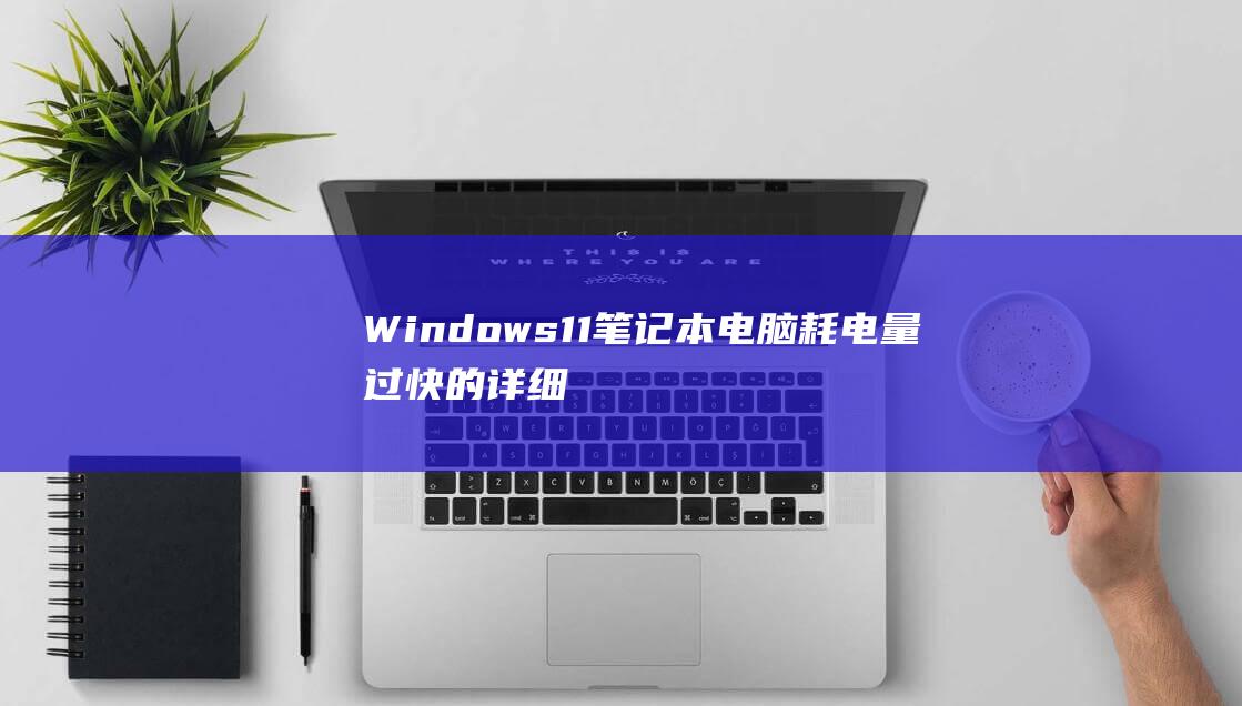 Windows 11 笔记本电脑耗电量过快的详细解决指南 (windows)