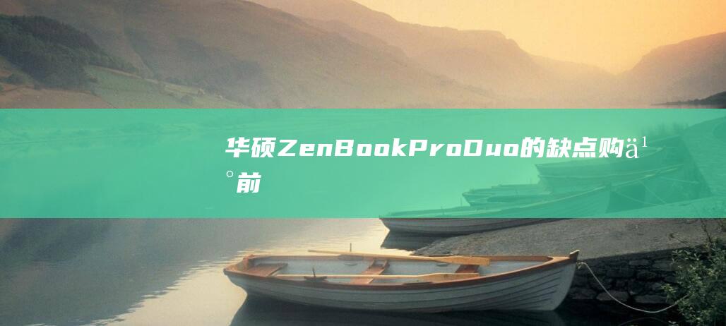 华硕ZenBookProDuo的缺点购买前